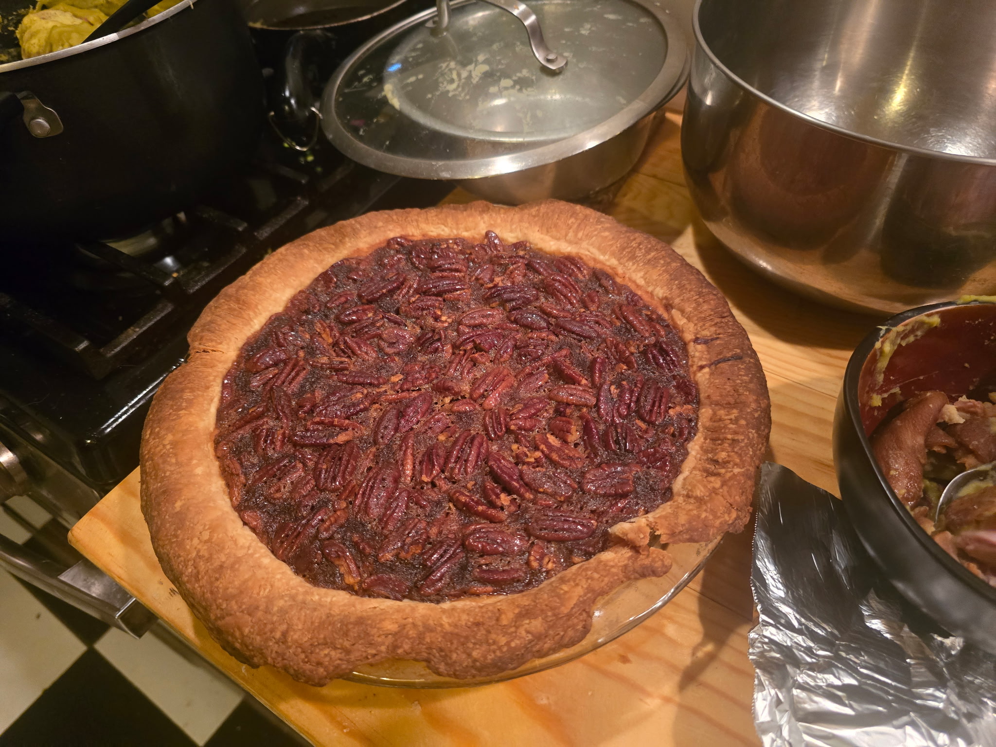 Brown-butter pecan pie